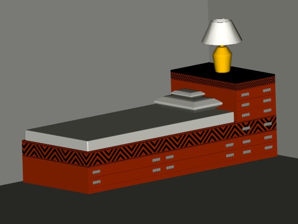 bed cupboard 3d max - BED CUPBOARD by viktor.reisinger